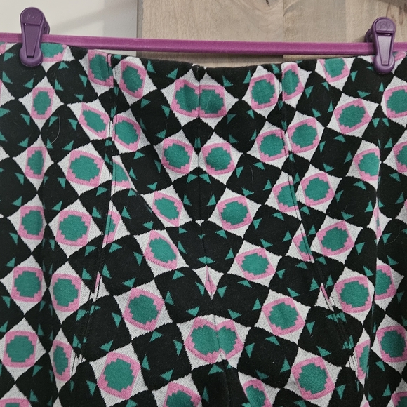 Anthropologie MAEVE The Margot Kick-Flare Cropped Pants In Geo Print. XS - Picture 7 of 14